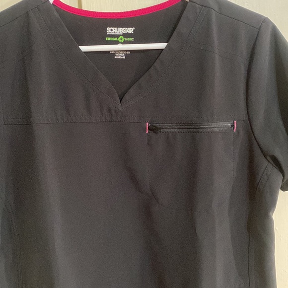 Black Scrub Top - Picture 2 of 5